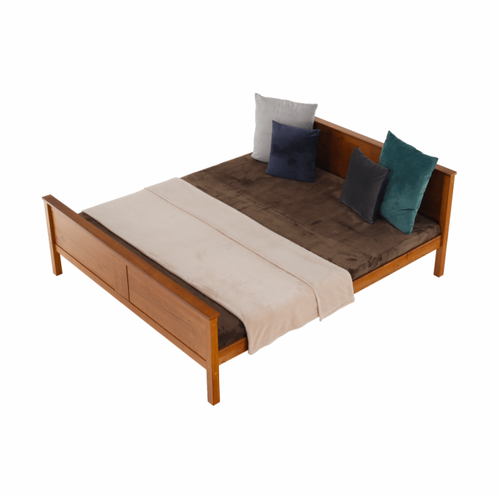 Pat, lemn de pin culoare de stejar, 160x200, PROVO NEW [16]