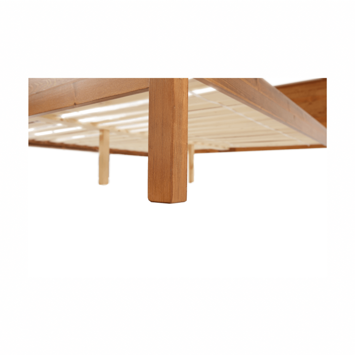 Pat, lemn de pin culoare de stejar, 160x200, PROVO NEW [11]