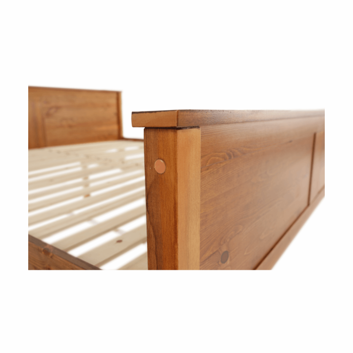 Pat, lemn de pin culoare de stejar, 160x200, PROVO NEW [10]