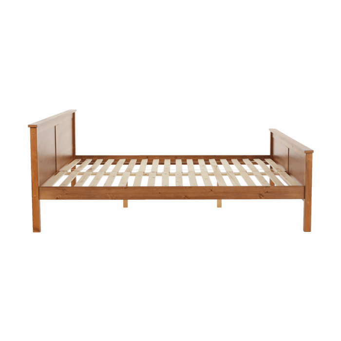 Pat, lemn de pin culoare de stejar, 160x200, PROVO NEW [22]