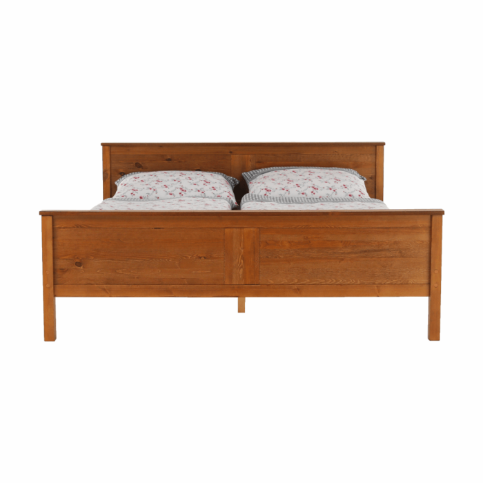 Pat, lemn de pin culoare de stejar, 160x200, PROVO NEW [5]