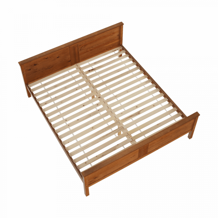 Pat, lemn de pin culoare de stejar, 180x200, PROVO [3]