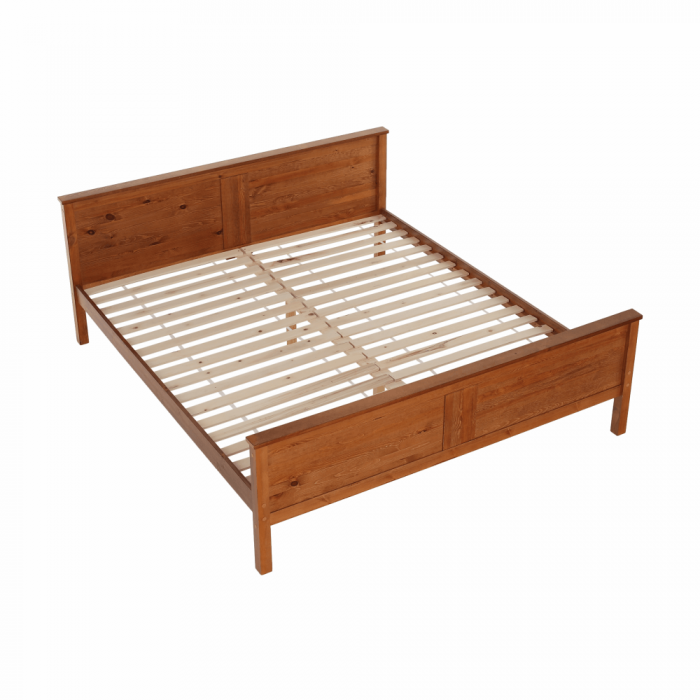 Pat, lemn de pin culoare de stejar, 180x200, PROVO [15]