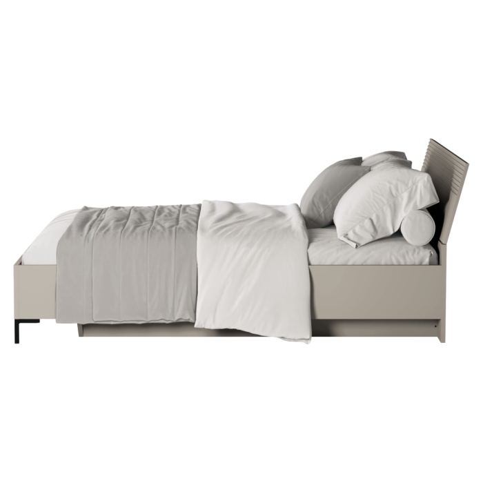 Pat matrimonial, 160x200, gri-maroniu Taupe, DOMCA [5]