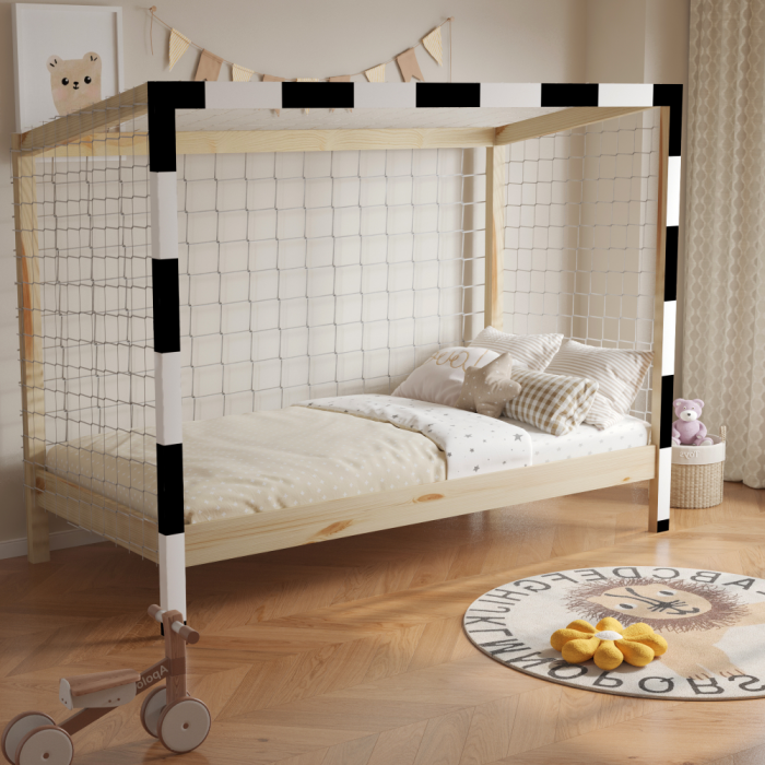 Pat Montessori, natural/alb/negru, 90x200, FUTAL [2]