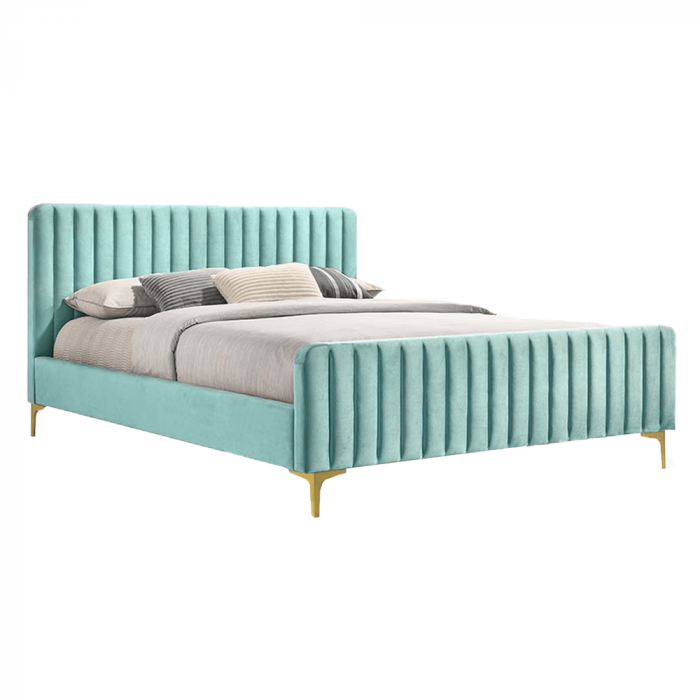 Pat, neo mint/gold crom auriu mat, 160x200, KAISA [1]