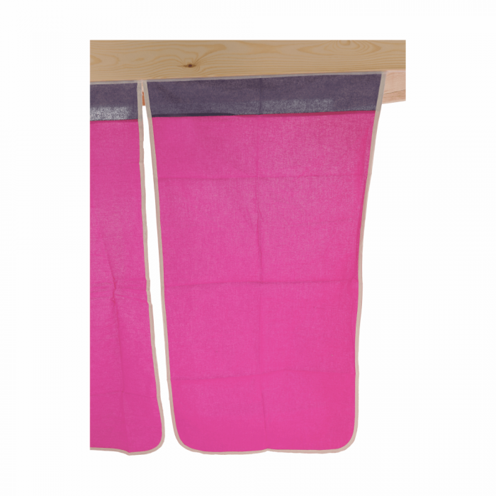 Pat pentru copil, inaltat ,cu cort roz si birou culisabil,lemn pin,Bortis Impex [8]