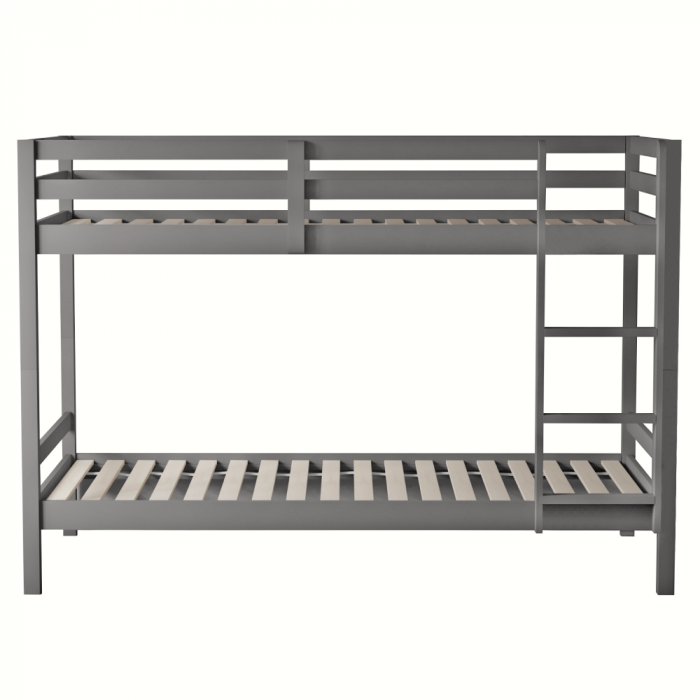 Pat supraetajat, 90x200, lemn masiv, gri, INEZA [4]