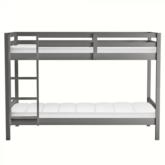 Pat supraetajat, 90x200, lemn masiv, gri, INEZA [6]