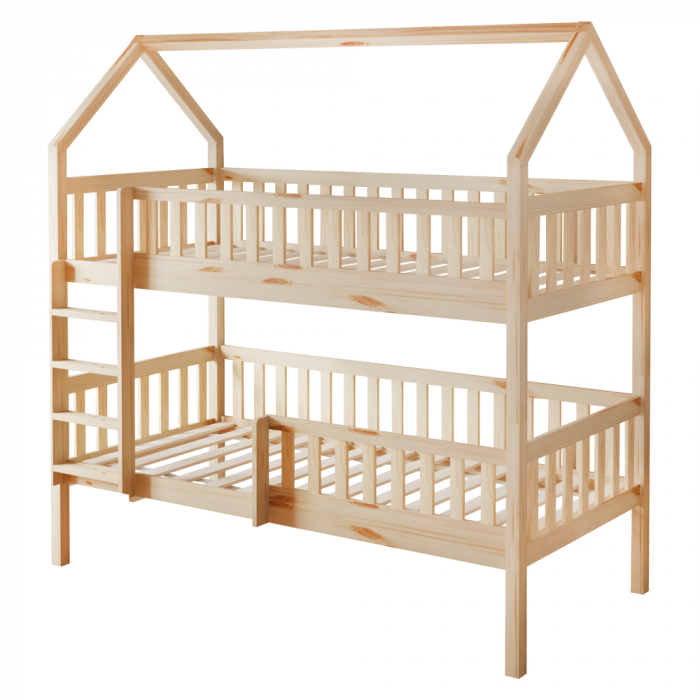 Pat supraetajat Montessori cu pat suplimentar, natural, VENITA TYP 1 [4]