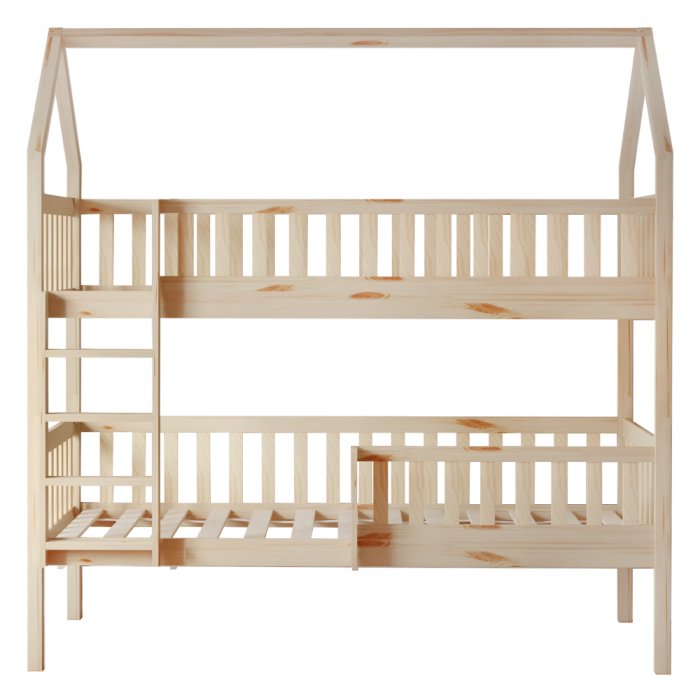 Pat supraetajat Montessori cu pat suplimentar, natural, VENITA TYP 1 [5]