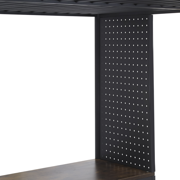 Pat supraetajat, negru, metal, 90x200, NIVARA [8]