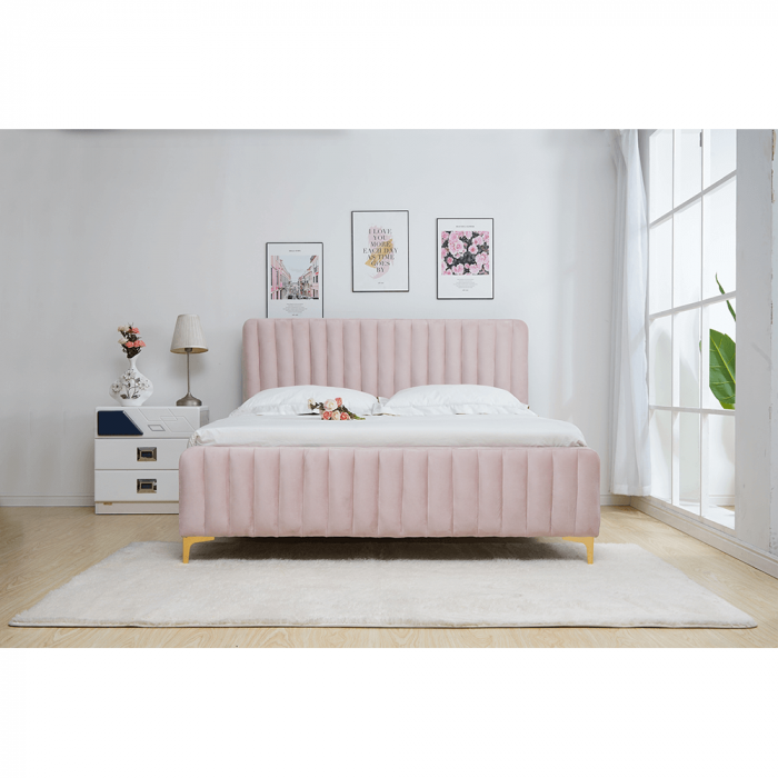 Pat tapitat de dormitor ,140x200 , design modern , diverse culori, Bortis Impex [4]