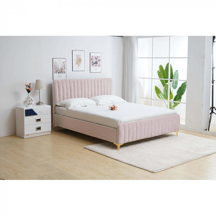 Pat tapitat de dormitor ,140x200 , design modern , diverse culori, Bortis Impex [3]