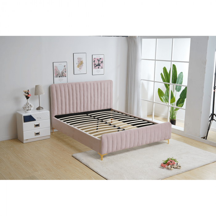 Pat tapitat de dormitor ,140x200 , design modern , diverse culori, Bortis Impex [6]