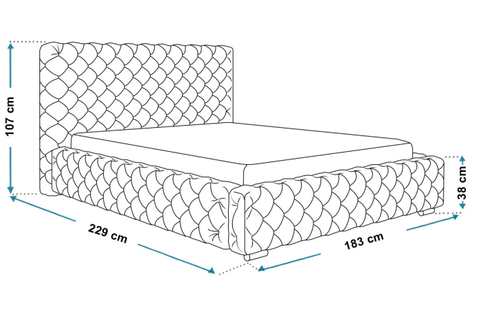 Pat tapitat dormitor, Chesterfield, 160x200, modern Lux ,, somiera metalica rabatabila, cu lada ,  matlasat , stofa catifelata Gri inchis, picioare metalice cromate, Bortis [3]