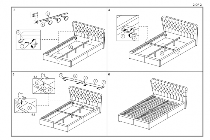 Pat tapitat dormitor , loc saltea 160x200, stofa catifelata gri , cu suport saltea inclus-lamelara fix,  tablie inalta, matlasata cu model , design unicat, [7]