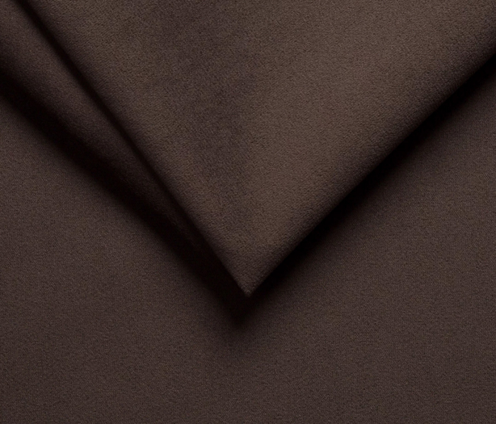 Pat tapitat dormitor, stofa/textil maro inchis ciocolata, 160x200, model in tablie matlasata, cadru suport de saltea fix inclus [3]