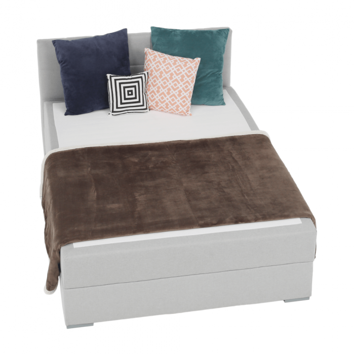 Pat tip BOXSPRING 120x200, gri deschis, FERATA KOMFORT [25]