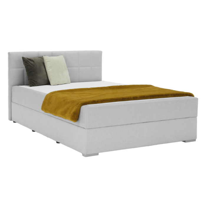 Pat tip BOXSPRING 120x200, gri deschis, FERATA KOMFORT [14]