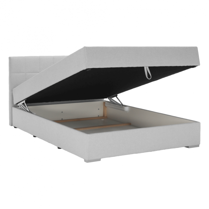Pat tip BOXSPRING 140x200, gri deschis, FERATA KOMFORT [21]