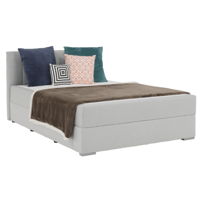 Pat tip BOXSPRING 140x200, gri deschis, FERATA KOMFORT [1]