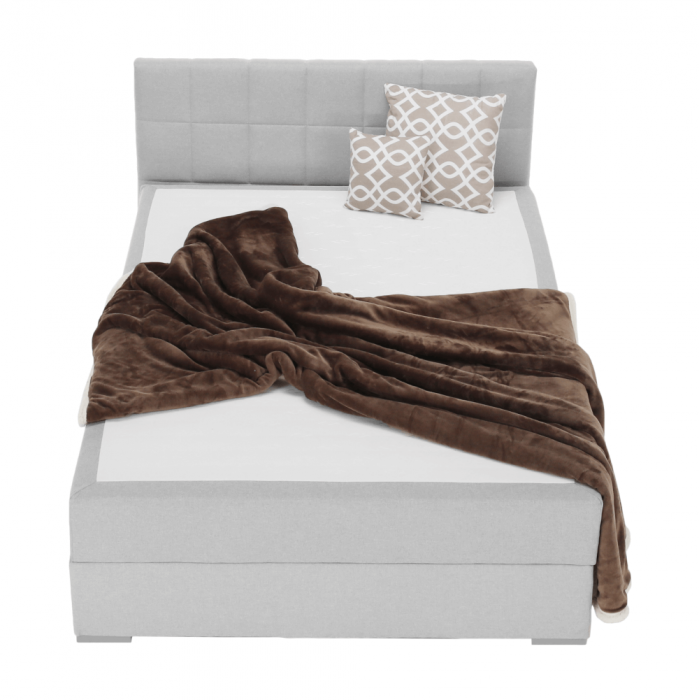 Pat tip BOXSPRING 140x200, gri deschis, FERATA KOMFORT [18]