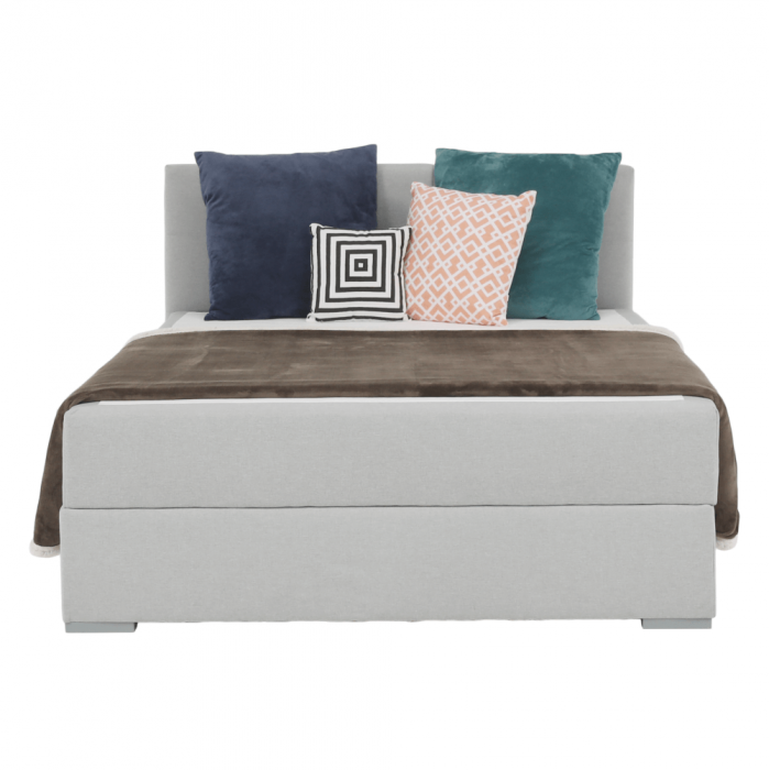 Pat tip BOXSPRING 140x200, gri deschis, FERATA KOMFORT [27]
