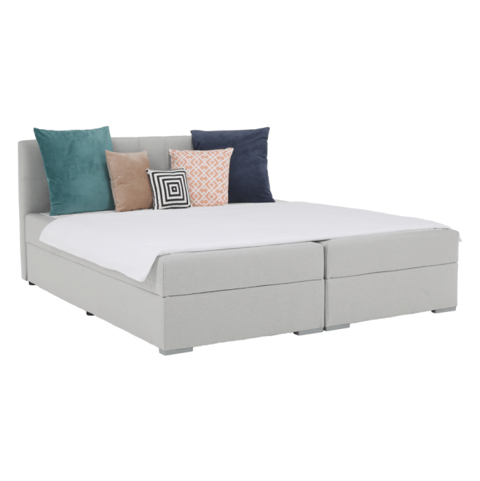 Pat tip BOXSPRING 160x200, gri deschis, FERATA KOMFORT [29]
