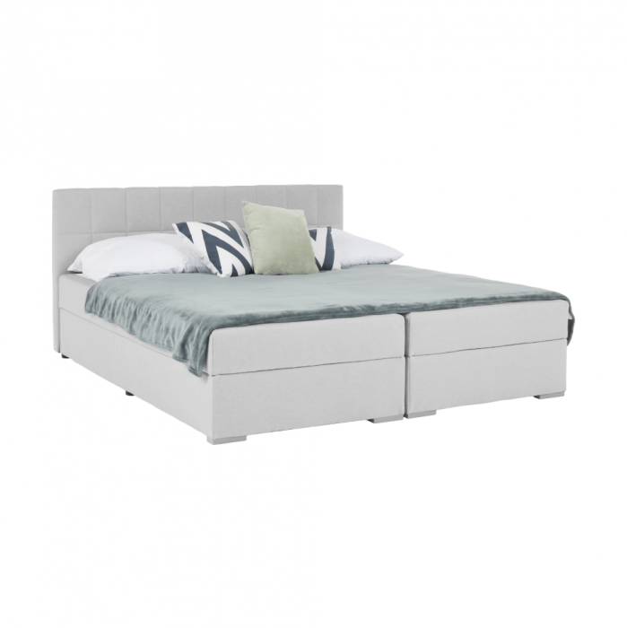 Pat tip BOXSPRING 160x200, gri deschis, FERATA KOMFORT [1]