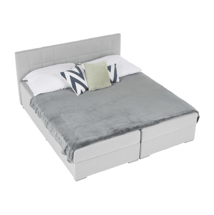 Pat tip BOXSPRING 160x200, gri deschis, FERATA KOMFORT [18]