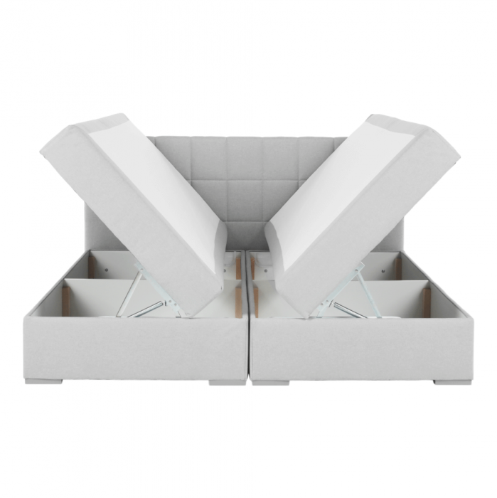 Pat tip BOXSPRING 180x200, gri deschis, FERATA KOMFORT [26]