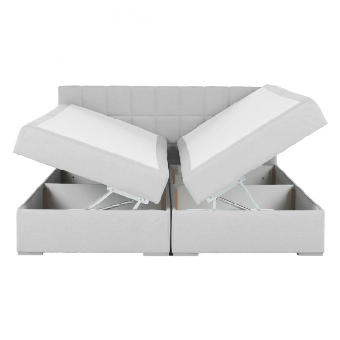 Pat tip BOXSPRING 180x200, gri deschis, FERATA KOMFORT [25]