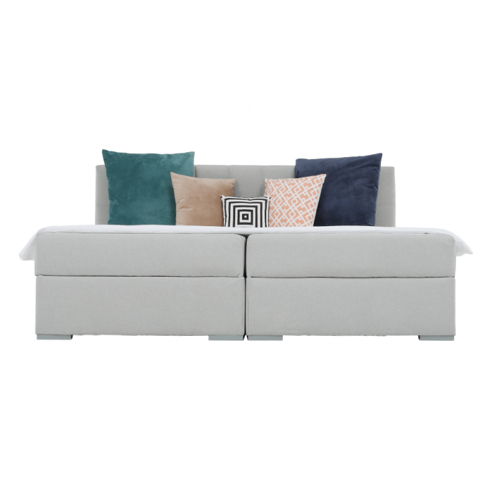 Pat tip BOXSPRING 180x200, gri deschis, FERATA KOMFORT [27]