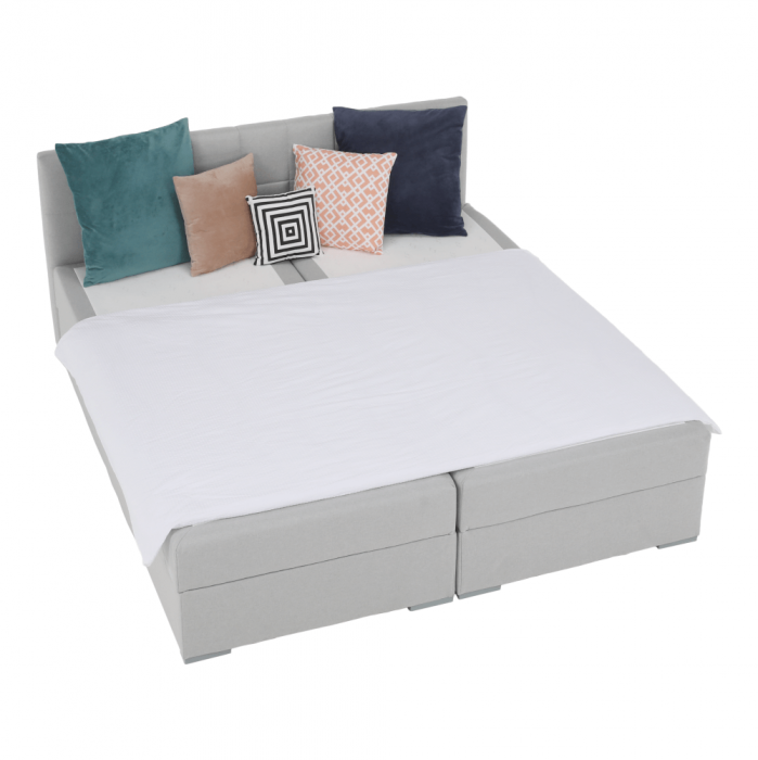 Pat tip BOXSPRING 180x200, gri deschis, FERATA KOMFORT [28]