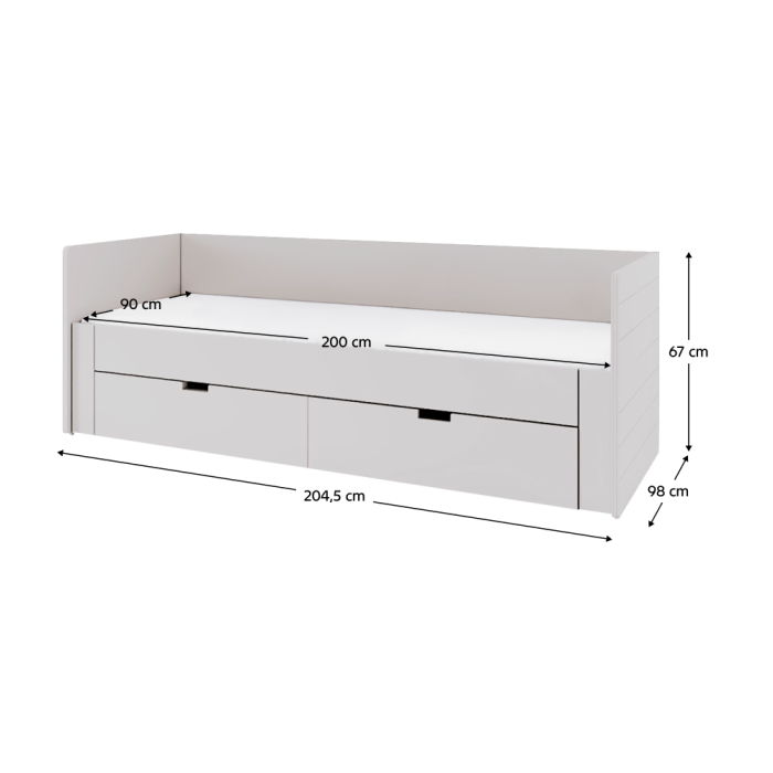 Patul extensibil, caşmir, 90/180x200, ANTONY [11]