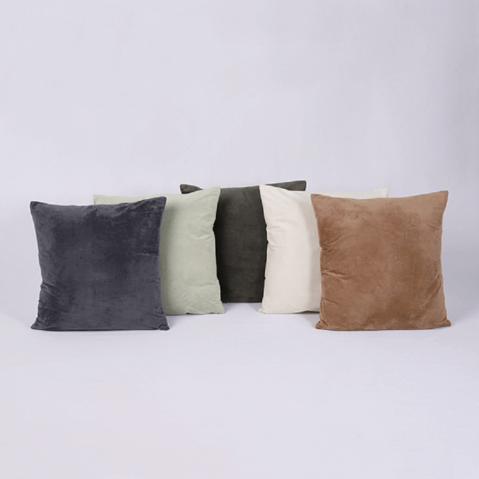 Pernă, material textil de catifea gri închis, 60x60, OLAJA TIPUL 8 [7]