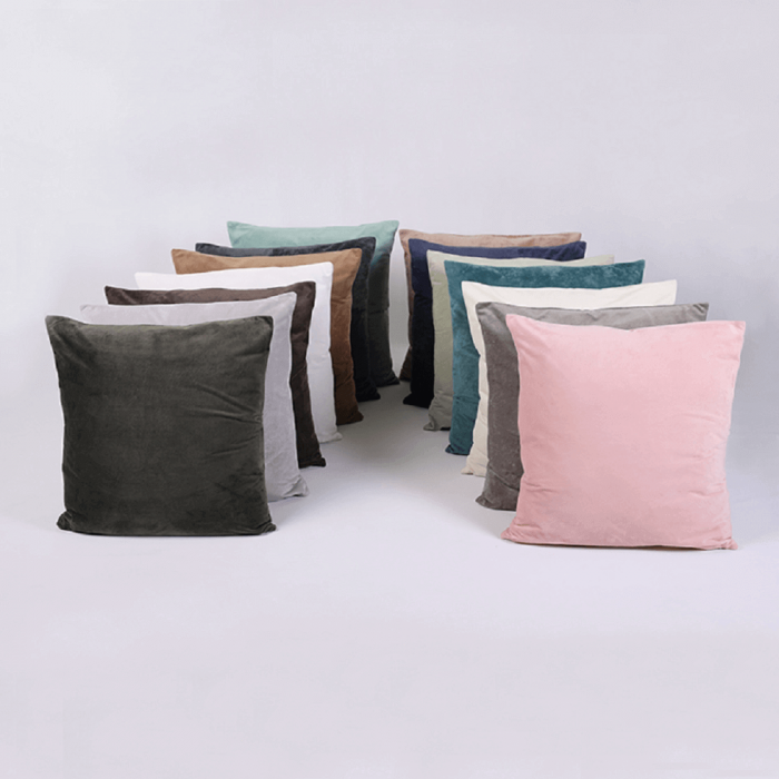 Pernă, material textil de catifea gri închis, 60x60, OLAJA TIPUL 8 [11]