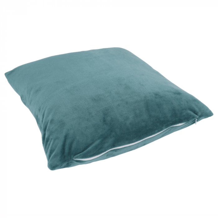 Pernă, material textil de catifea petrol, 60x60, OLAJA TIPUL 5 [9]
