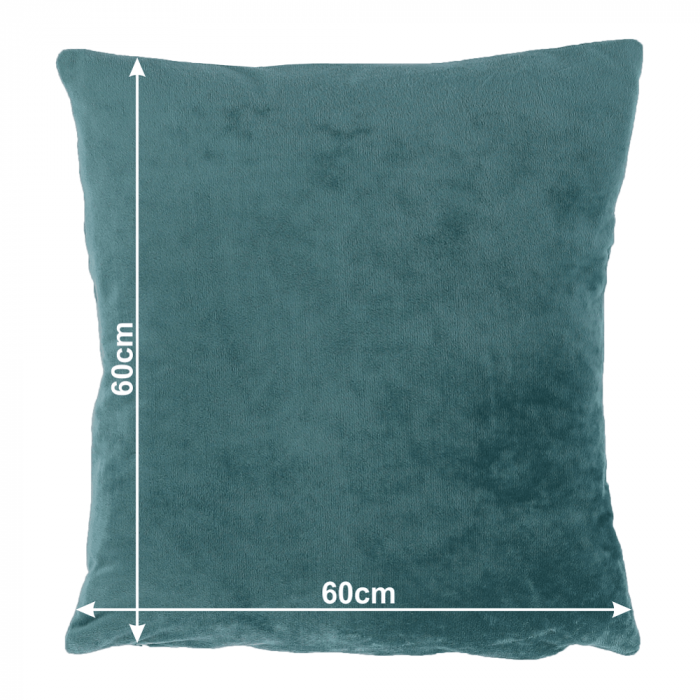 Pernă, material textil de catifea petrol, 60x60, OLAJA TIPUL 5 [4]