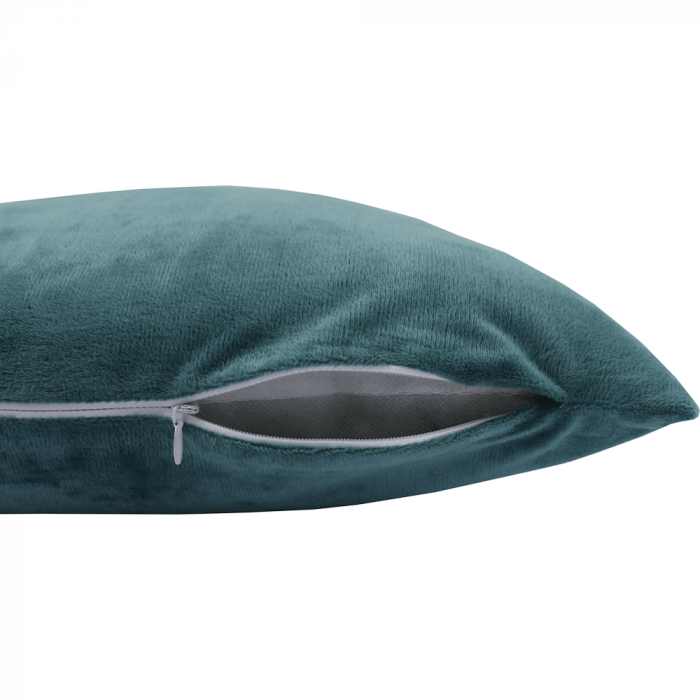 Pernă, material textil de catifea petrol, 60x60, OLAJA TIPUL 5 [10]