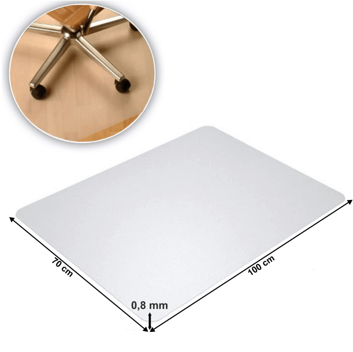 Protecţie podea sub scaun, transparent, 100x70 cm, 0,8 mm, ELLIE NEW TIP 6 [9]