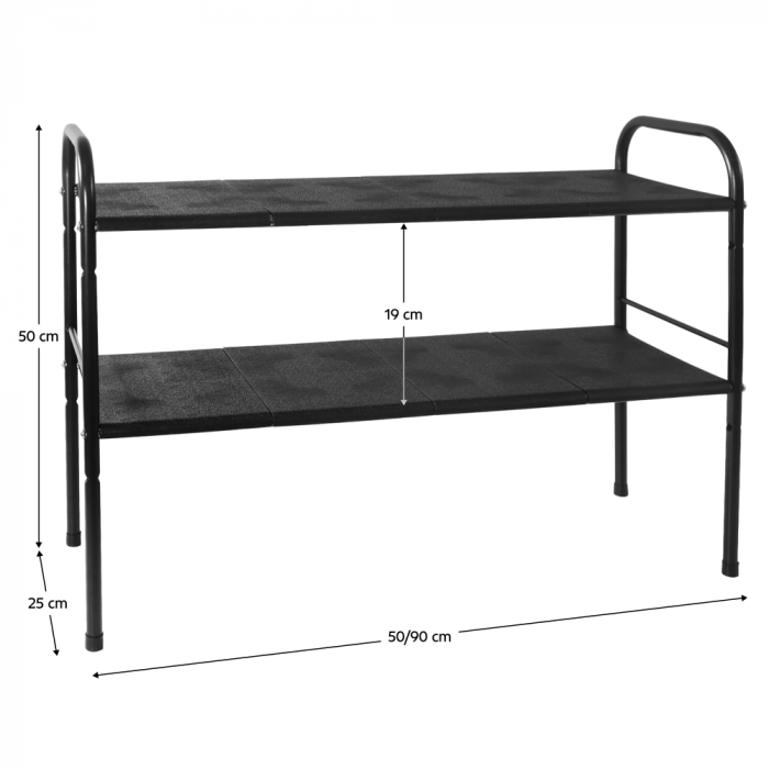 Raft ajustabil, negru, SOMER [2]