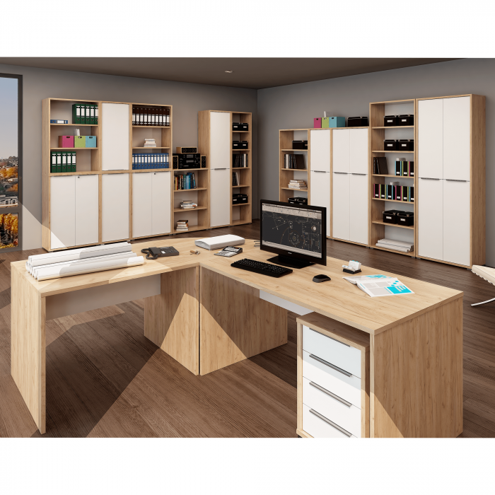 Raft deschis,stejar artizan/alb, RIOMA TYP 04 [2]