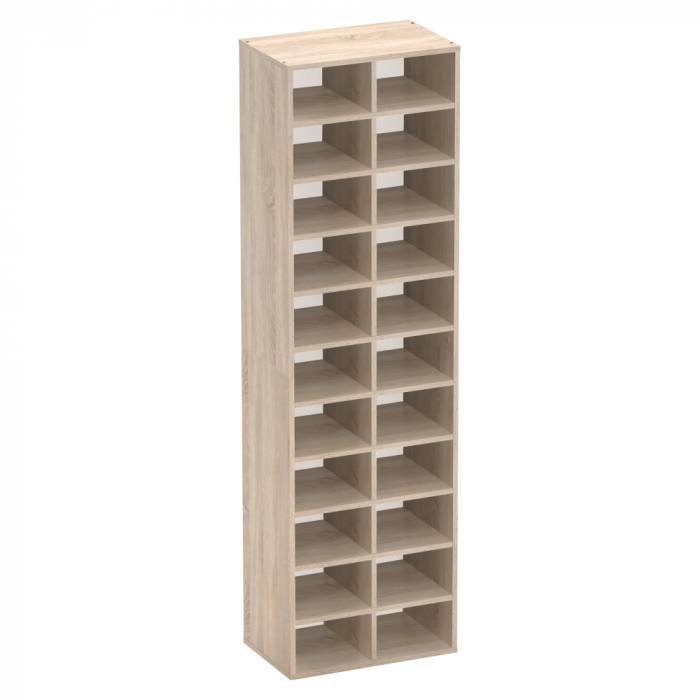 Pantofar cu rafturi, 184 cm inaltime x 54 cm latime x 34 cm adancime, capacitate mare incaltaminte , stejar sonoma [5]
