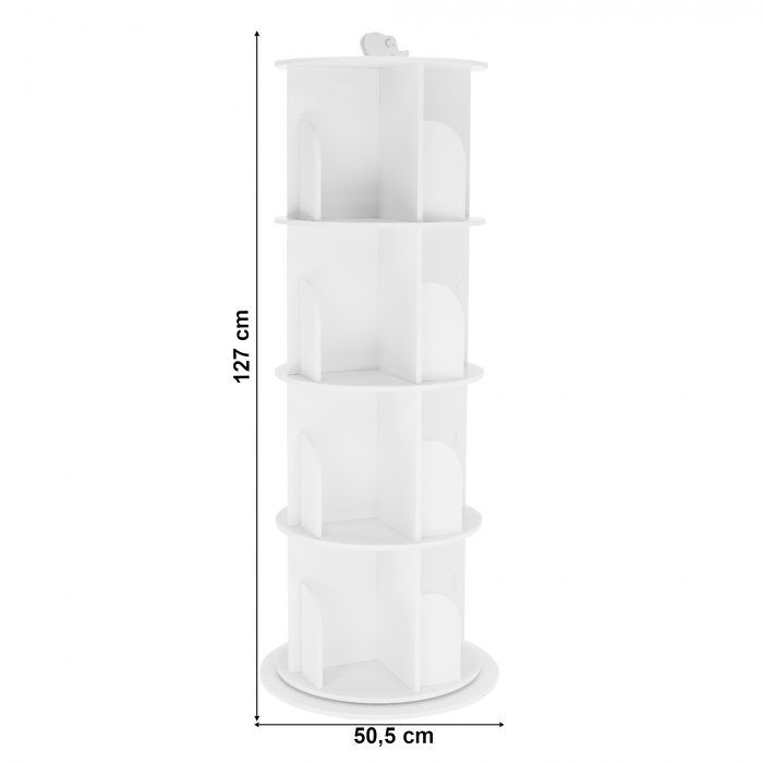Raft pivotant, 4 poliţe, alb, ERION TIP 1 + cadou [4]