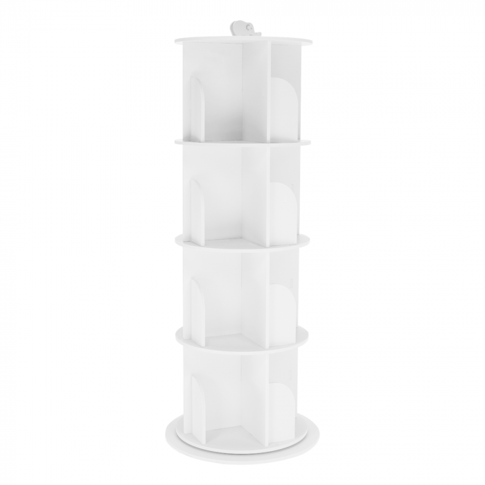 Raft pivotant, 4 poliţe, alb, ERION TIP 1 + cadou [5]