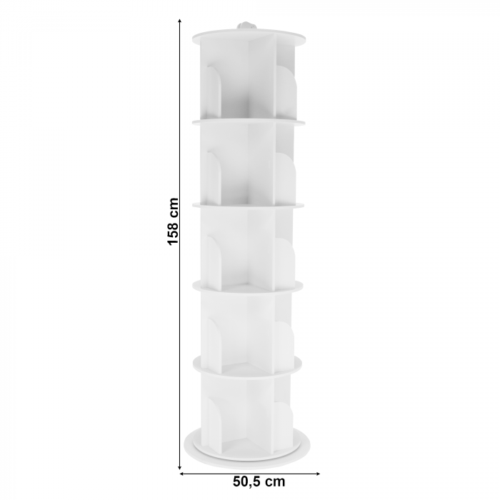 Raft pivotant, 5 poliţe, alb, ERION TIP 2 +cadou [10]