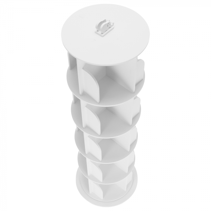 Raft pivotant, 5 poliţe, alb, ERION TIP 2 +cadou [9]