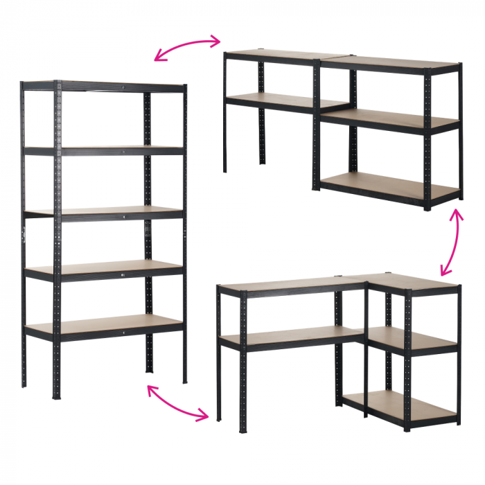 Raft, stejar/negru, RADMAN [3]